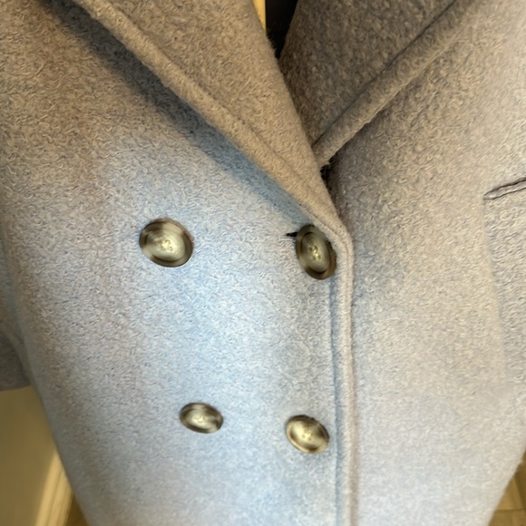 *Michel Studio size 2X boiled wool fully lined winter coat baby blue - Picture 6 of 10